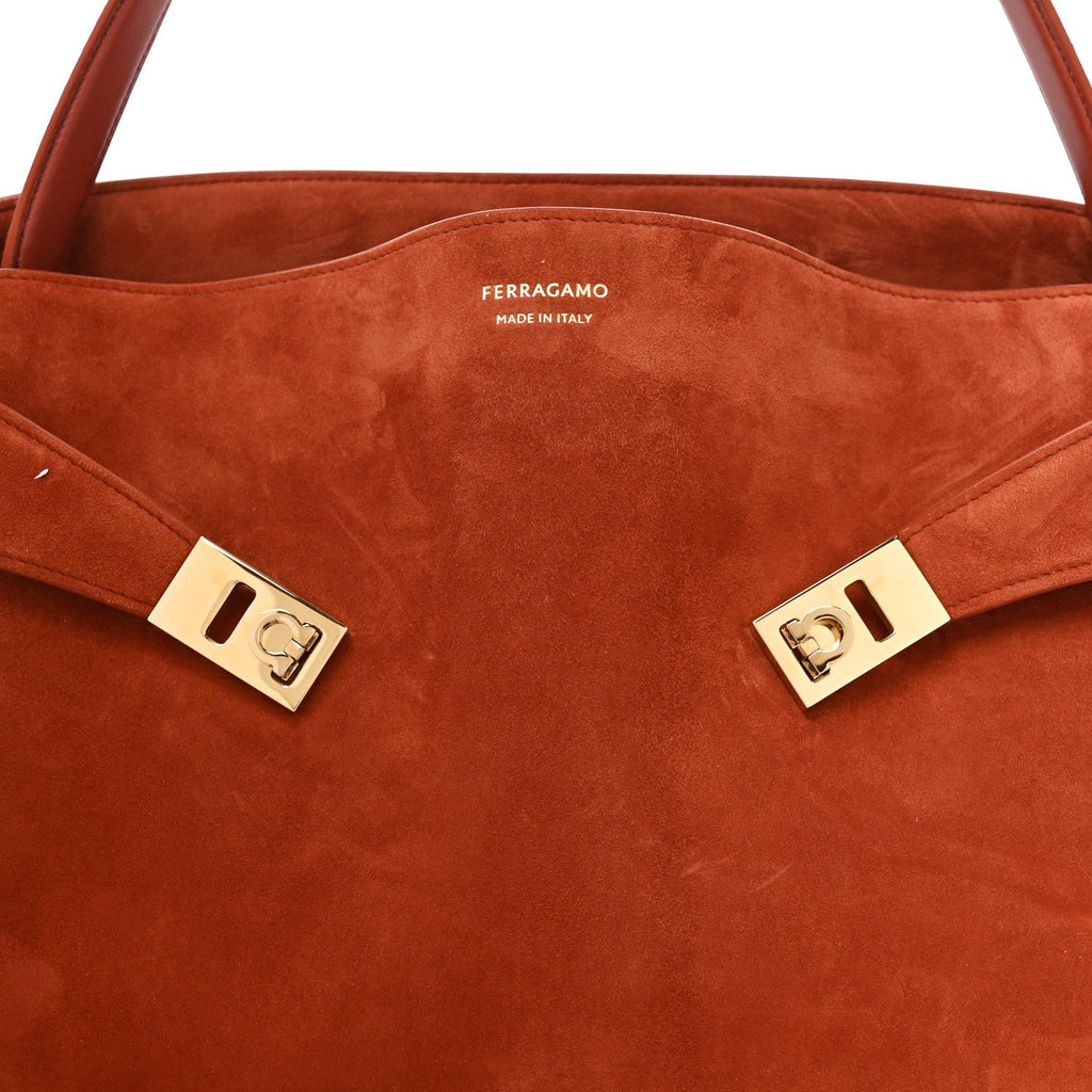 Suede Large Hug Soft Shoulder Bag Brick