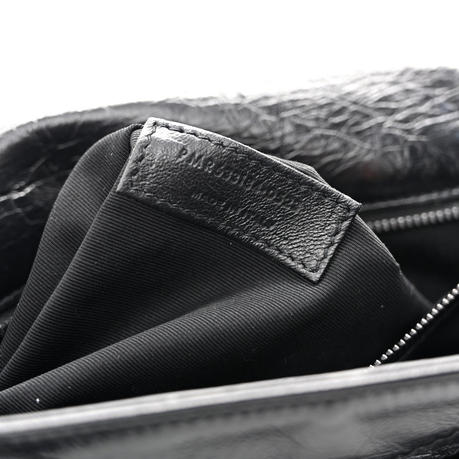 Crinkled Calfskin Matelasse Monogram Medium Niki Chain Satchel Black