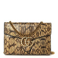 Snakeskin Pearly GG Marmont Chain Wallet Roccia