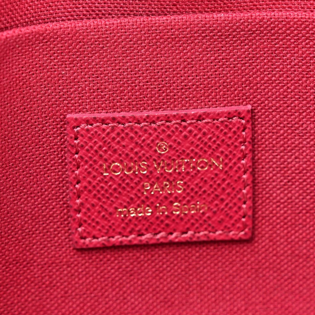 Monogram Pochette Felicie Chain Wallet Fuchsia