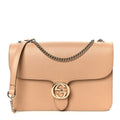 Dollar Calfskin Interlocking G Shoulder Bag Camelia
