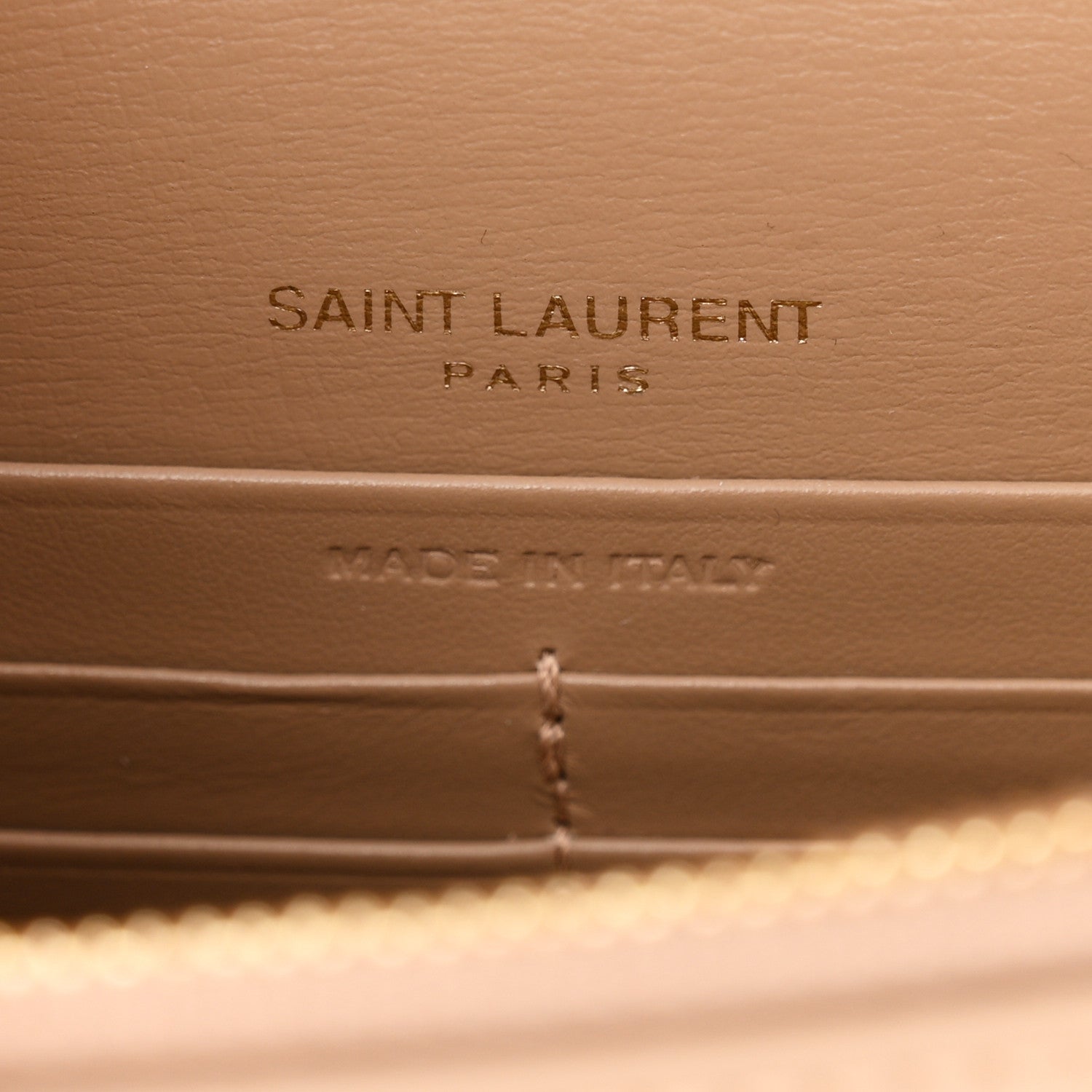 Calfskin Monogram Sunset Chain Wallet Dark Toffee