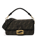 Fabric Jacquard FF 1974 Medium Baguette Tobacco Moro Black