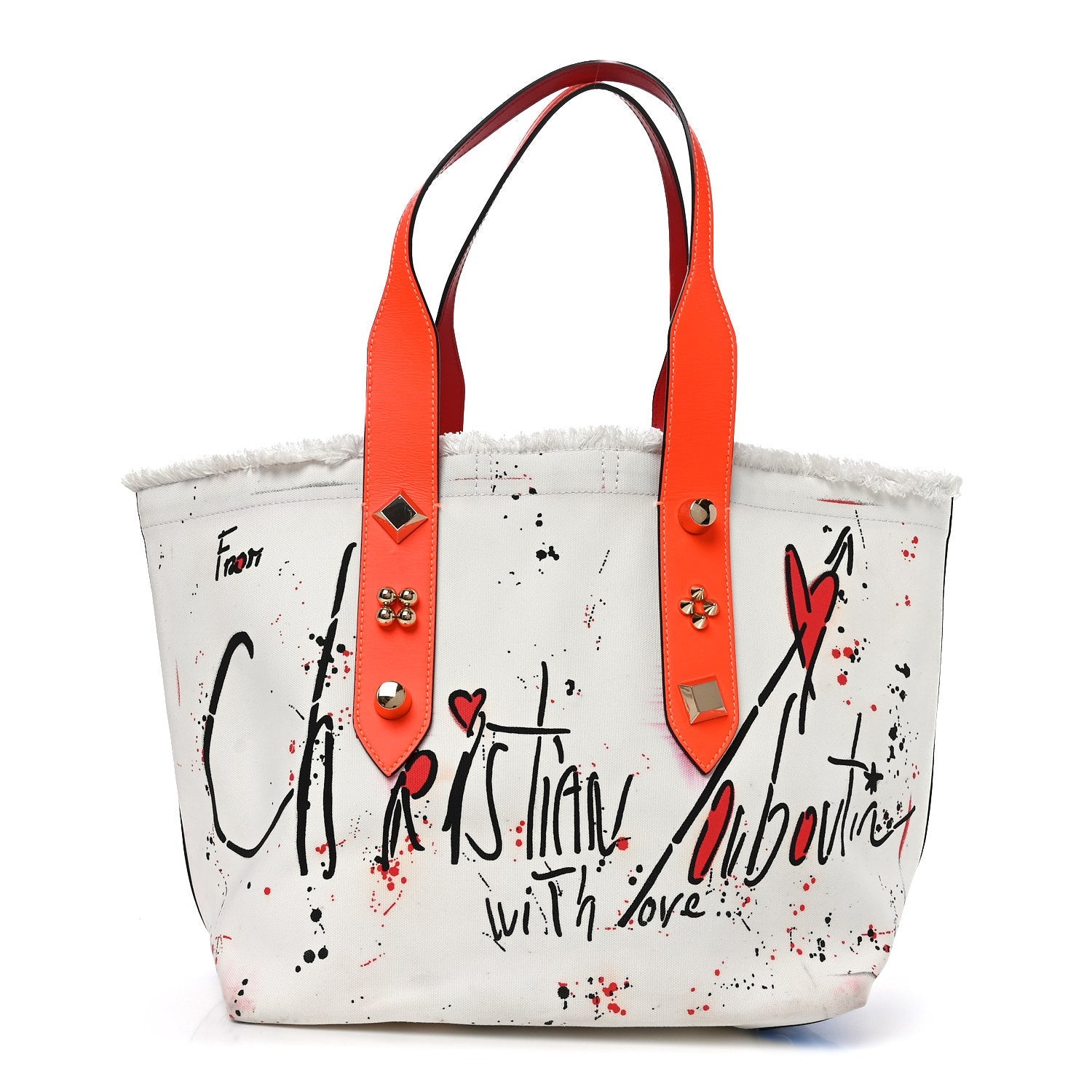 Canvas Frangibus Tote White Multicolor