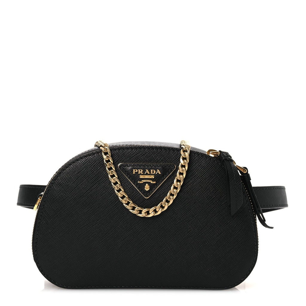 Saffiano Lux Odette Belt Bag Black