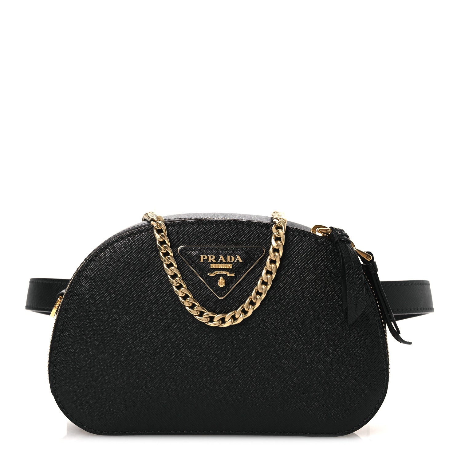 Saffiano Lux Odette Belt Bag Black