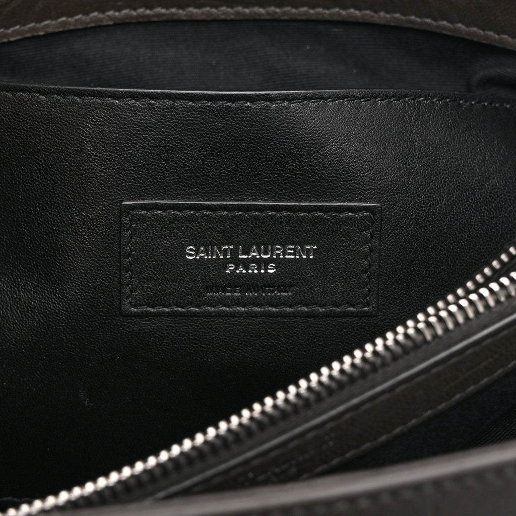 Calfskin Crocodile Embossed Medium West Hollywood Monogram Fold-Over Earth