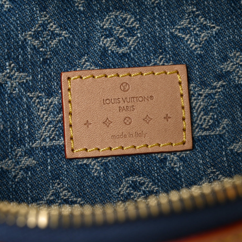 Monogram Denim High Rise Bumbag Blue