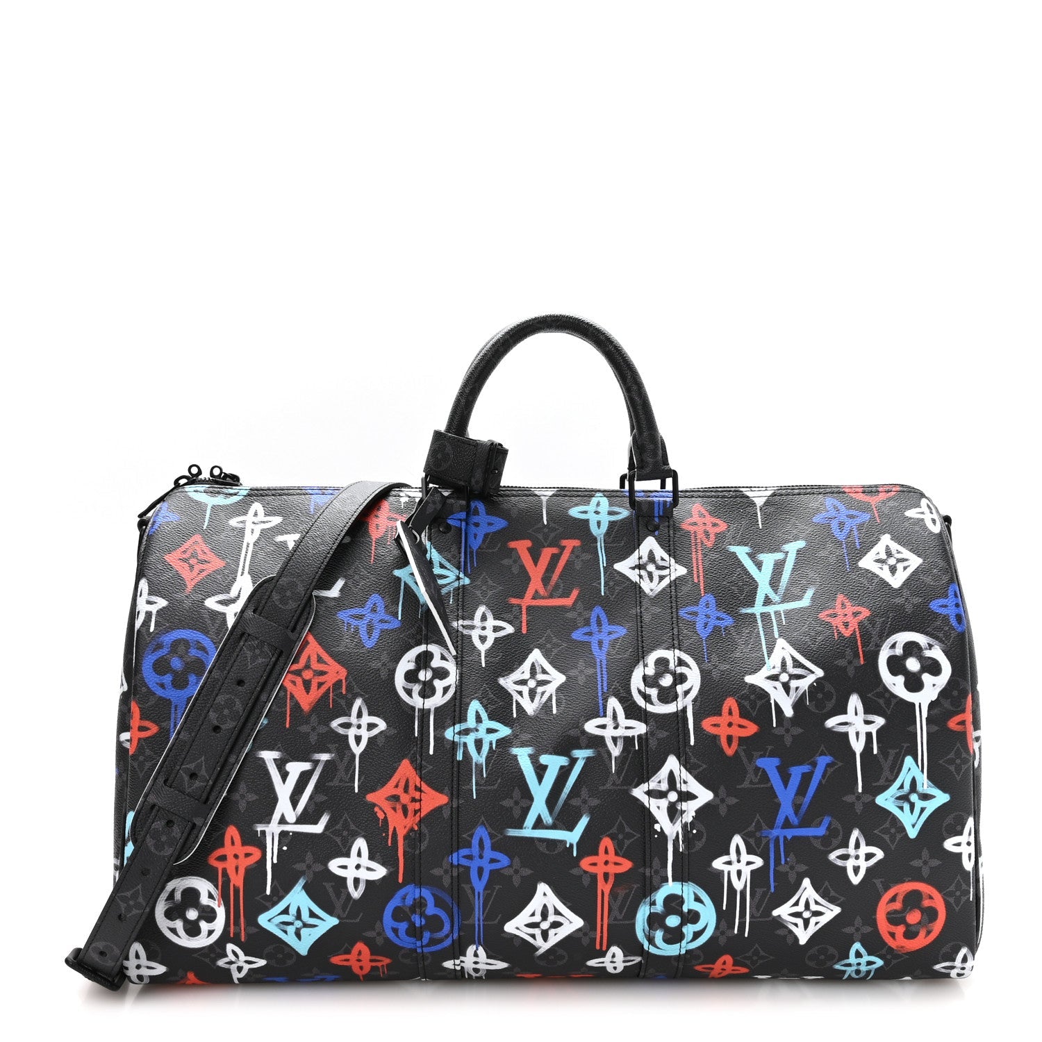 Monogram Eclipse LV Graffiti Keepall Bandouliere 50 Multicolor