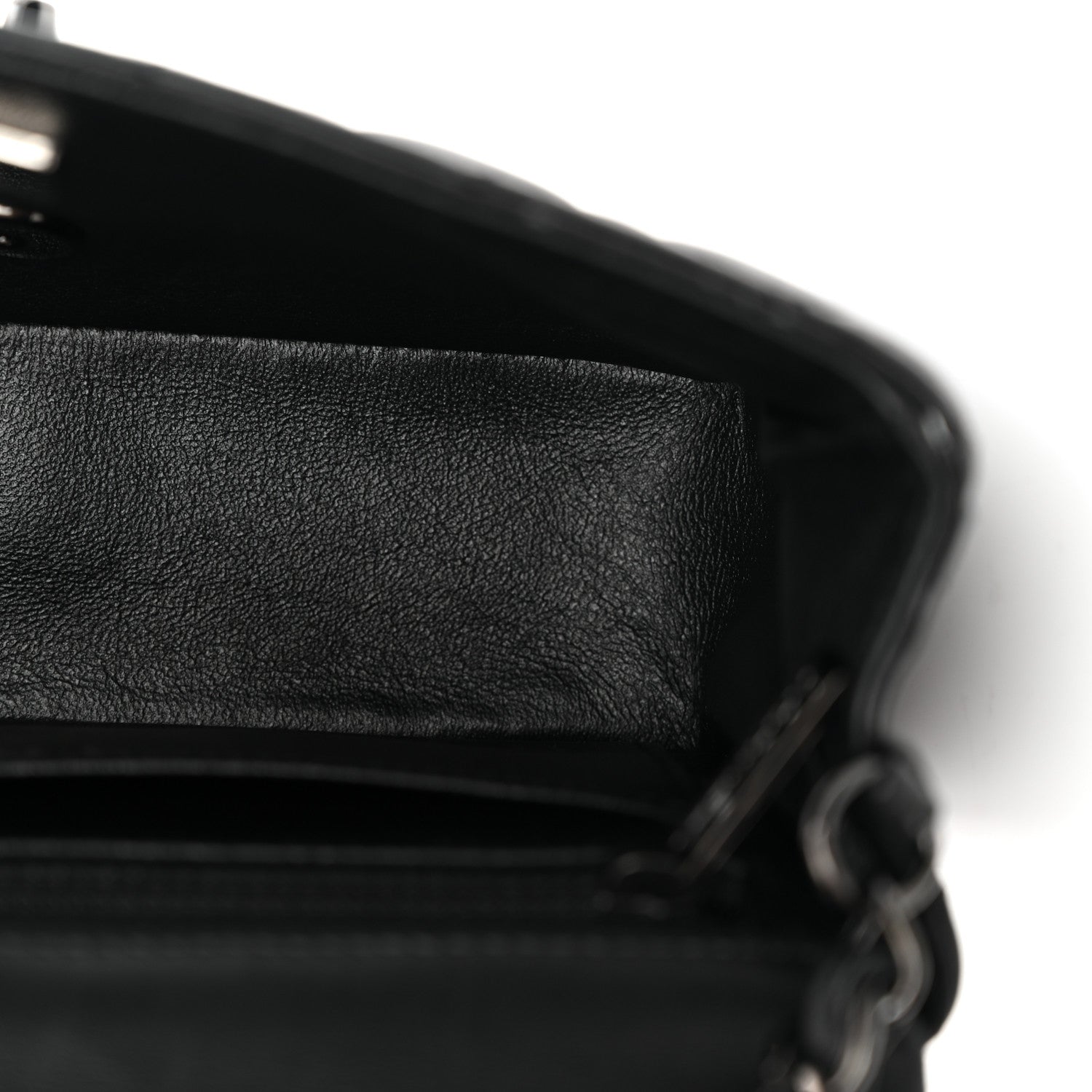 Lambskin Quilted Mini Rectangular Flap So Black