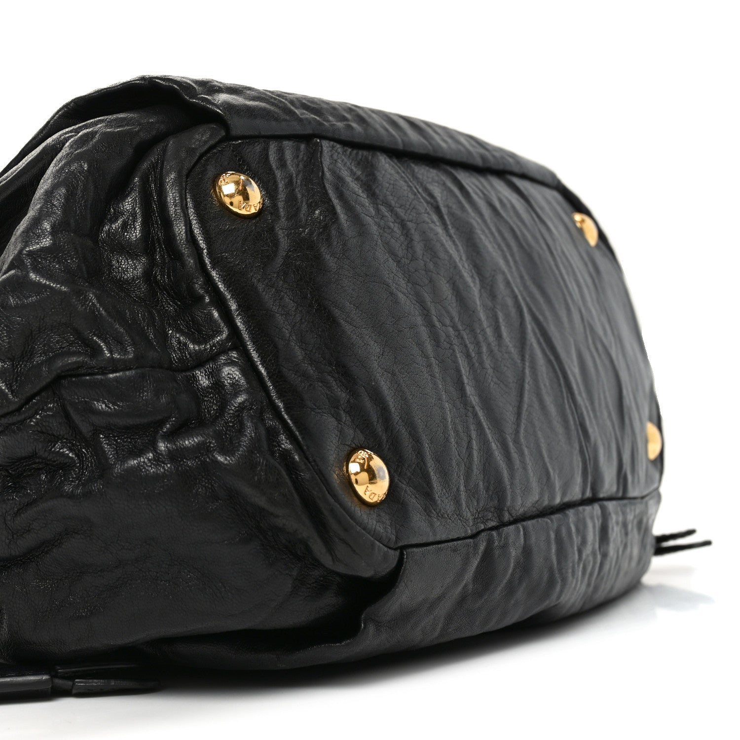 Nappa Antique Drawstring Tote Black
