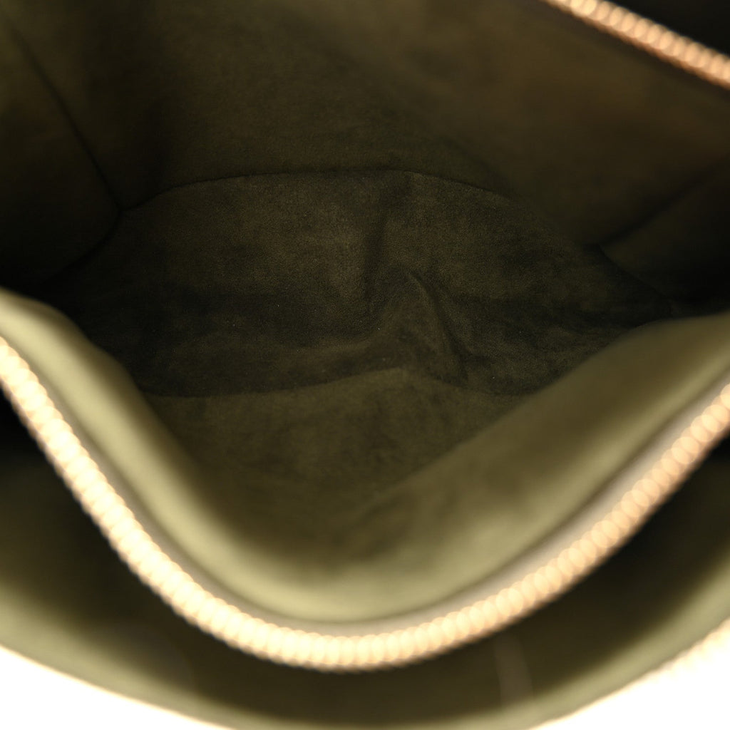Lambskin Embossed Monogram Coussin PM Beige Cream