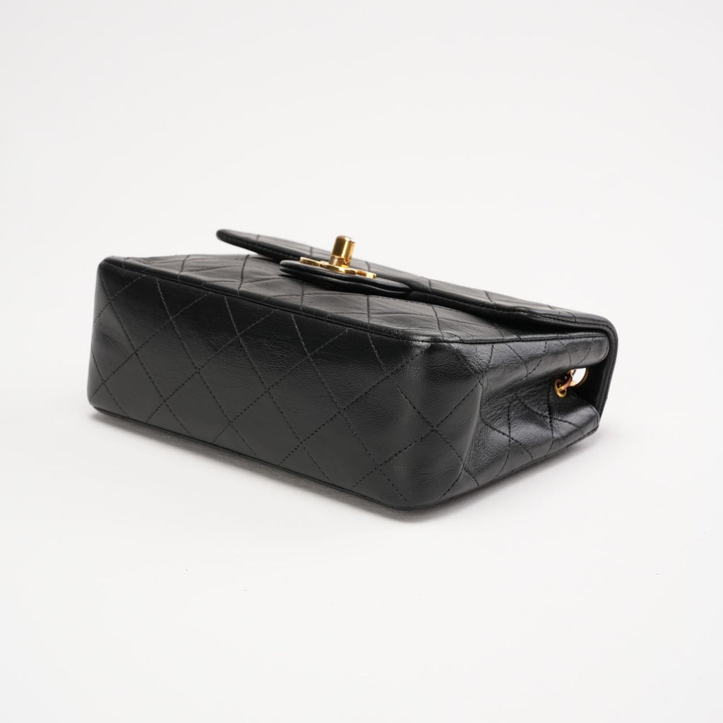 Chanel Vintage Mini Square Classic Flap Lamb Black 1996