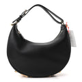 Vitello Grace Matte Small Fendigraphy Hobo Bag Black