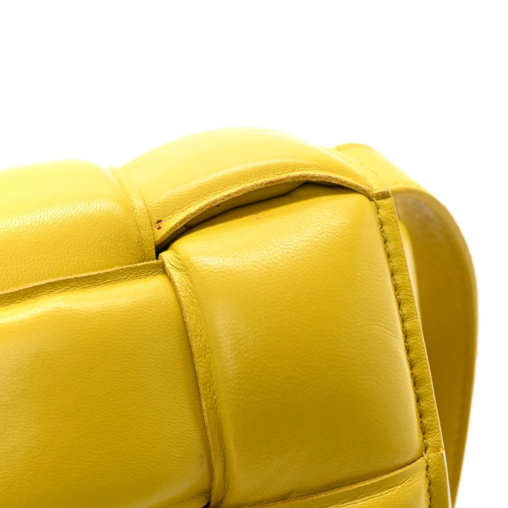 Nappa Maxi Intreccio Padded Cassette Crossbody Bag Buttercup