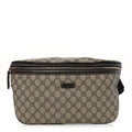 GG Supreme Monogram Belt Bag Dark Brown