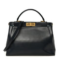 Vitello Morgan Shiny Nappa Medium Peekaboo Iconic Satchel Lavagna Lago