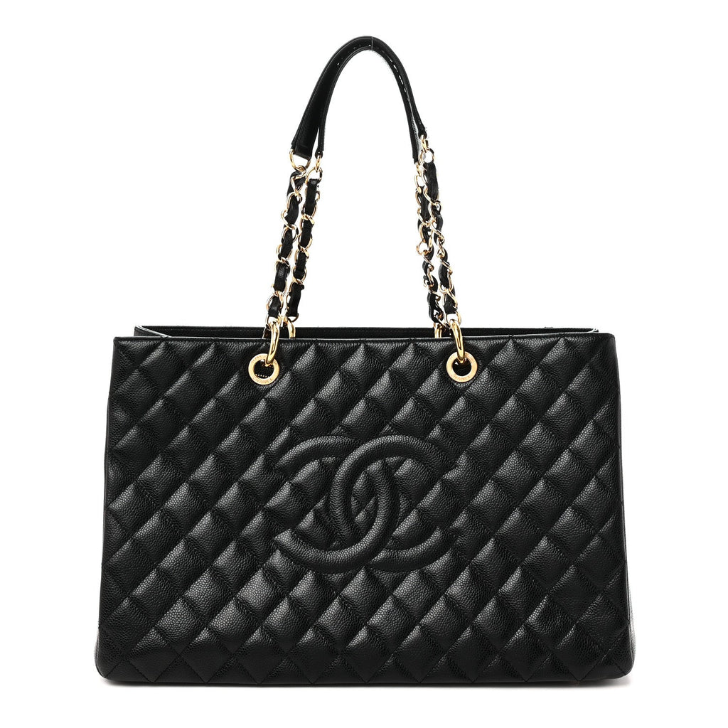 Caviar Quilted XL Grand Shopping Tote GST Black
