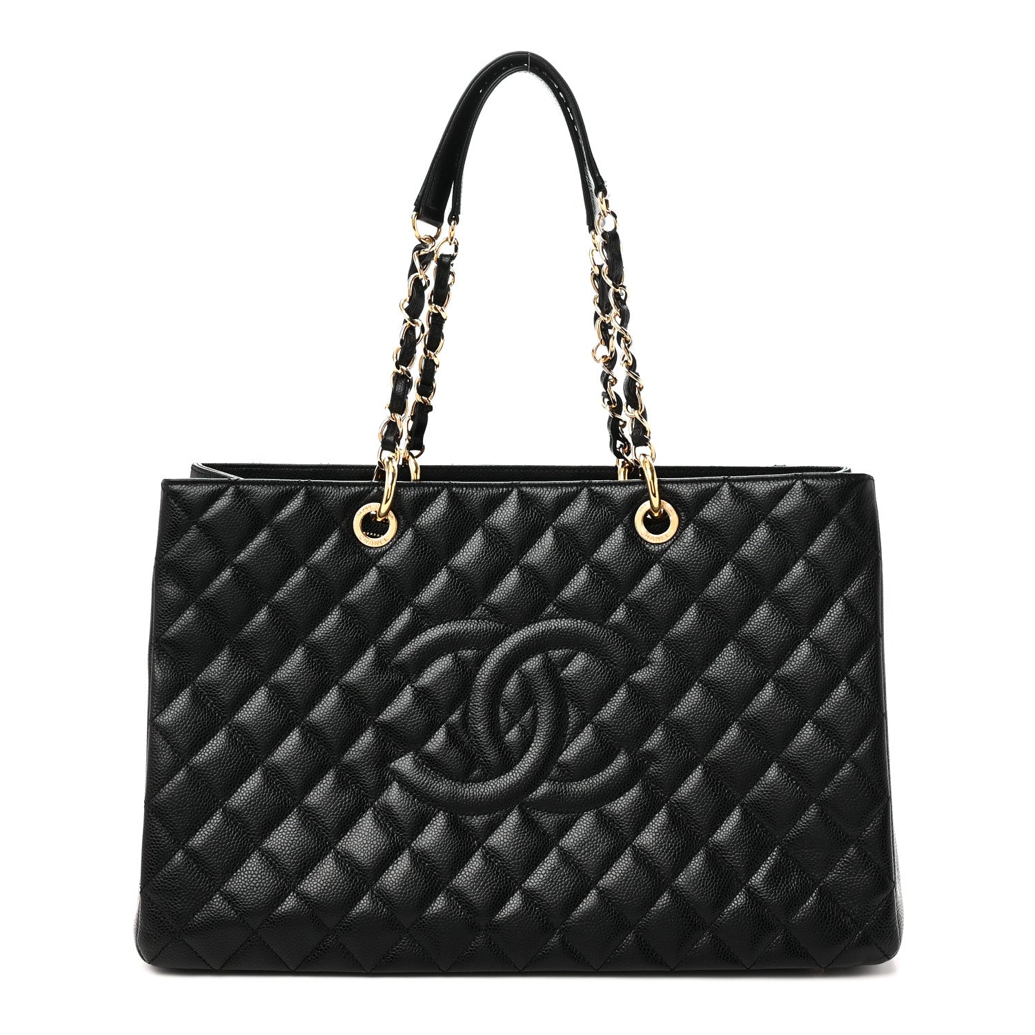 Caviar Quilted XL Grand Shopping Tote GST Black
