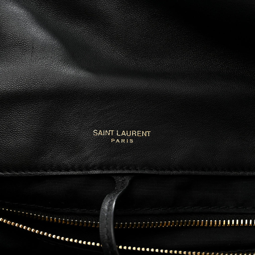 Lambskin Matelasse Monogram Large Jamie 4.3 Black