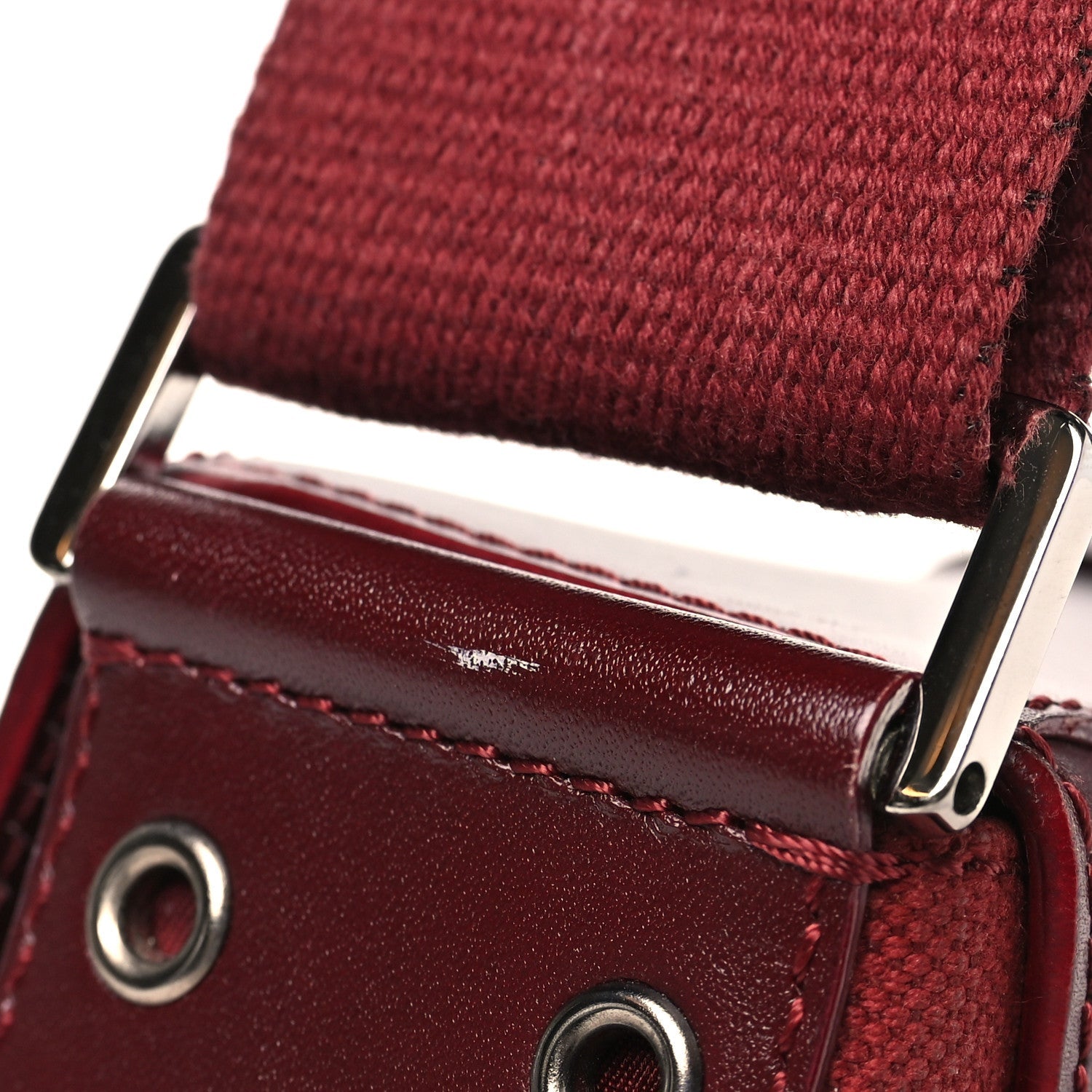 Canvas Calfskin Street Chic Columbus Ave Burgundy