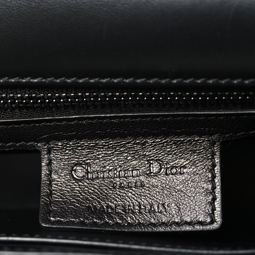 Calfskin Macrocannage Large Caro Bag Black