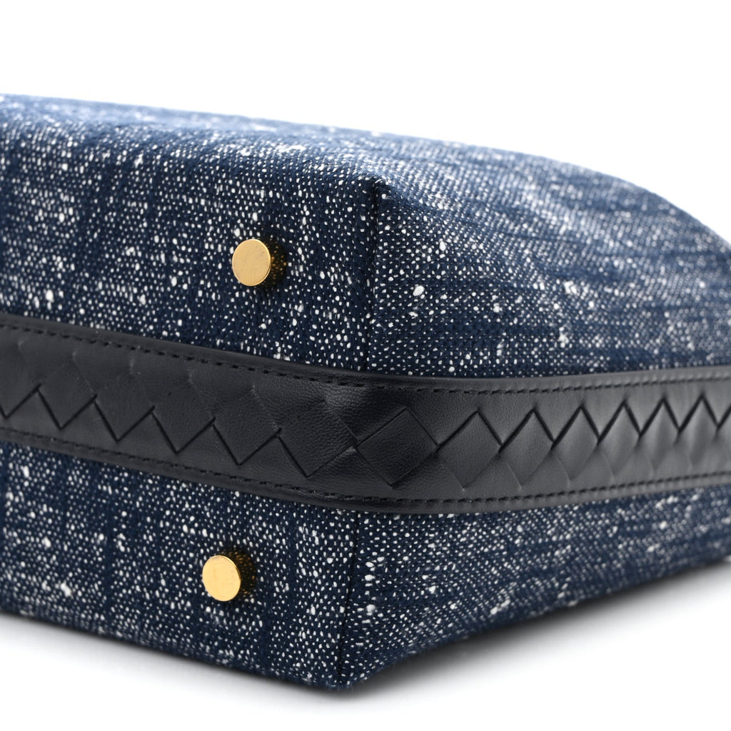 Denim Boucle Wallace Shoulder Bag Navy White Space