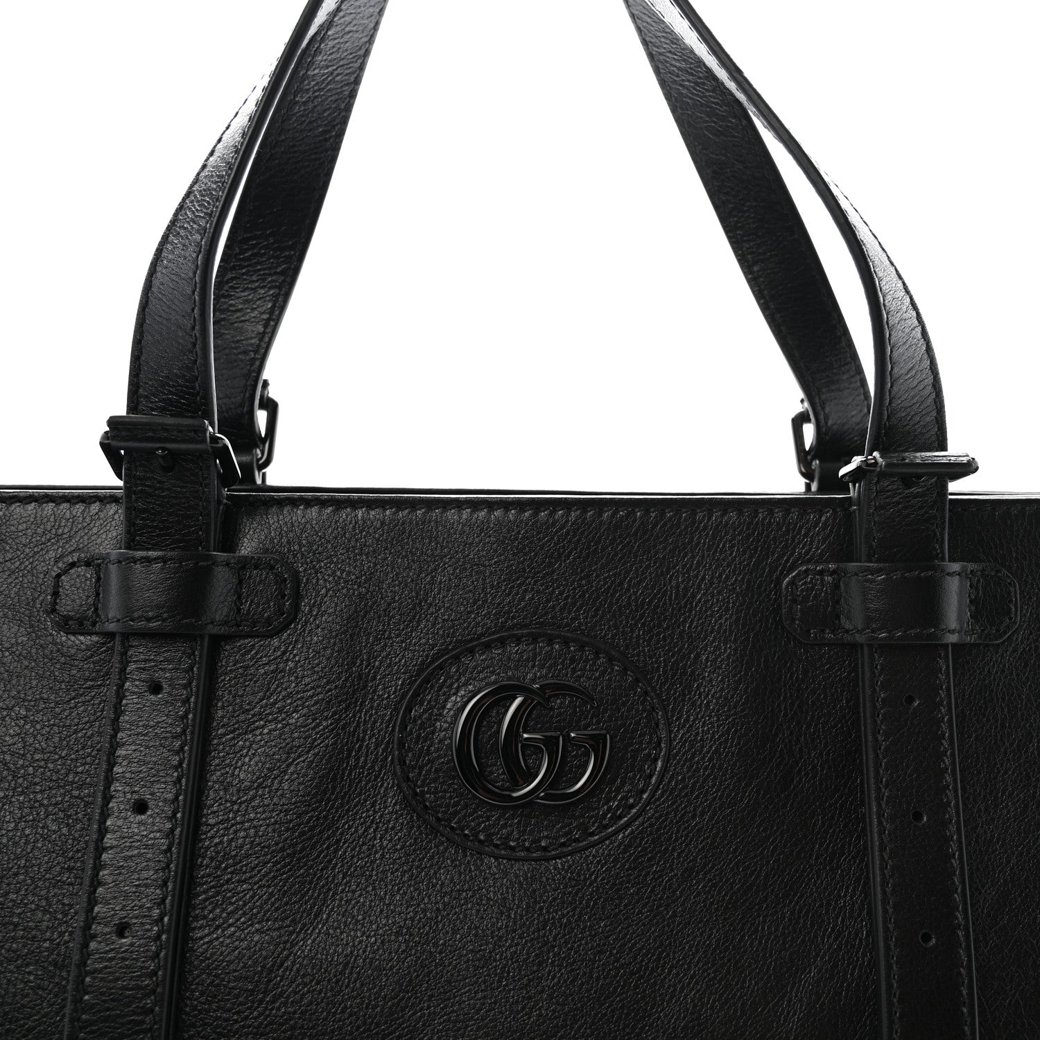Piuma Lux Energy Monochrome Tonal GG Medium Tote Bag Black