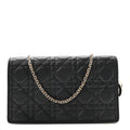 Lambskin Cannage Lady Dior Pouch Black