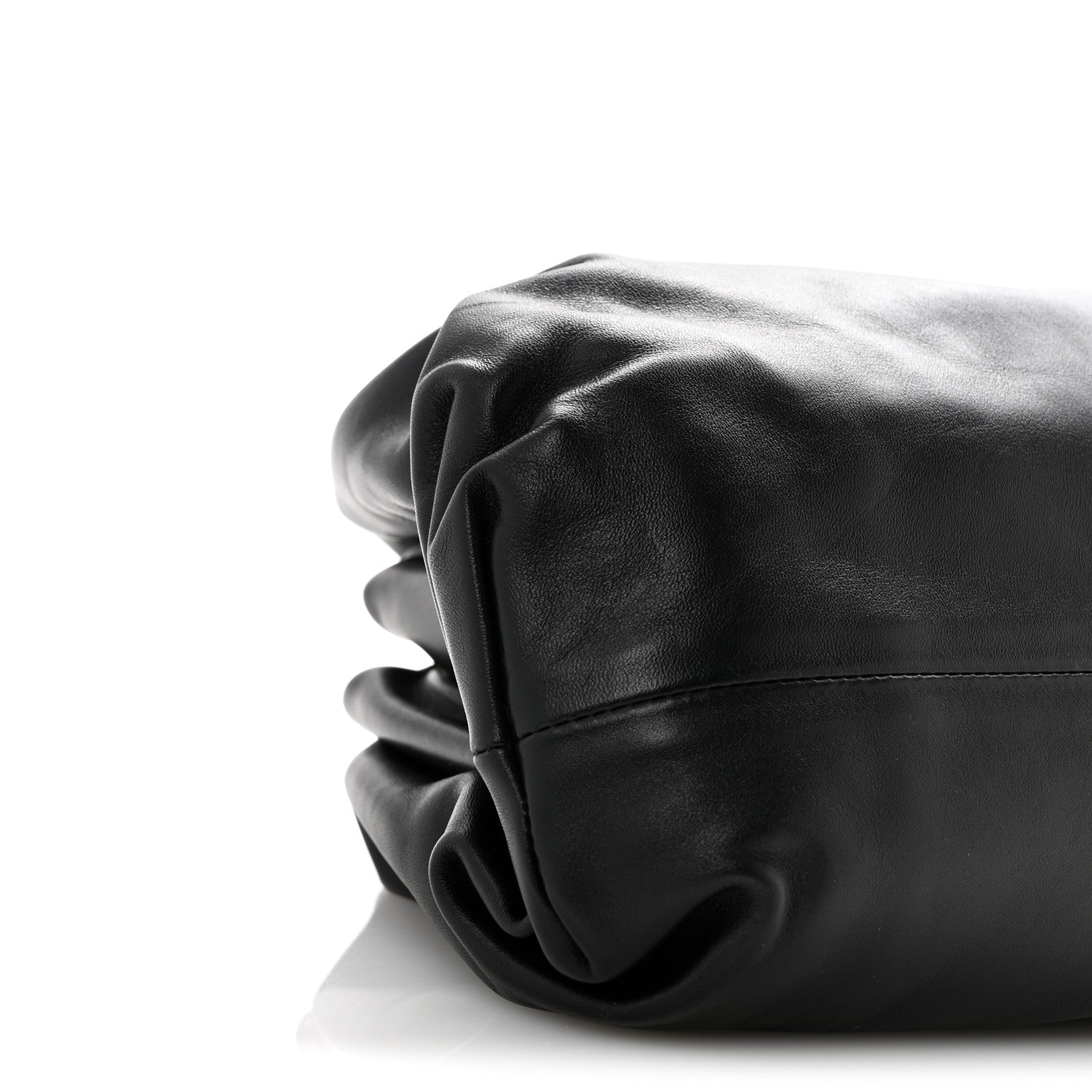 Smooth Butter Calf The Pouch Oversized Clutch Black