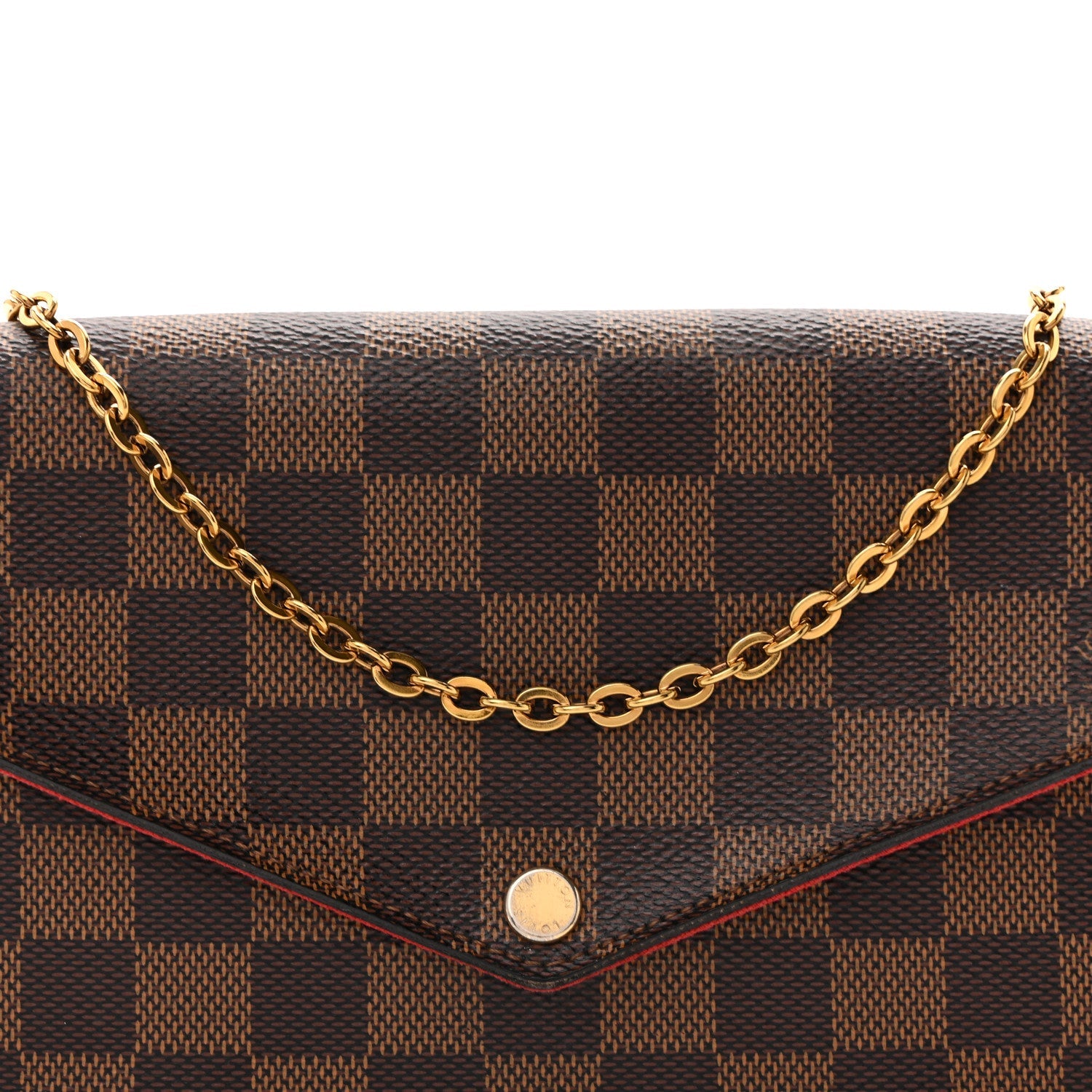 Damier Ebene Pochette Felicie Chain Wallet