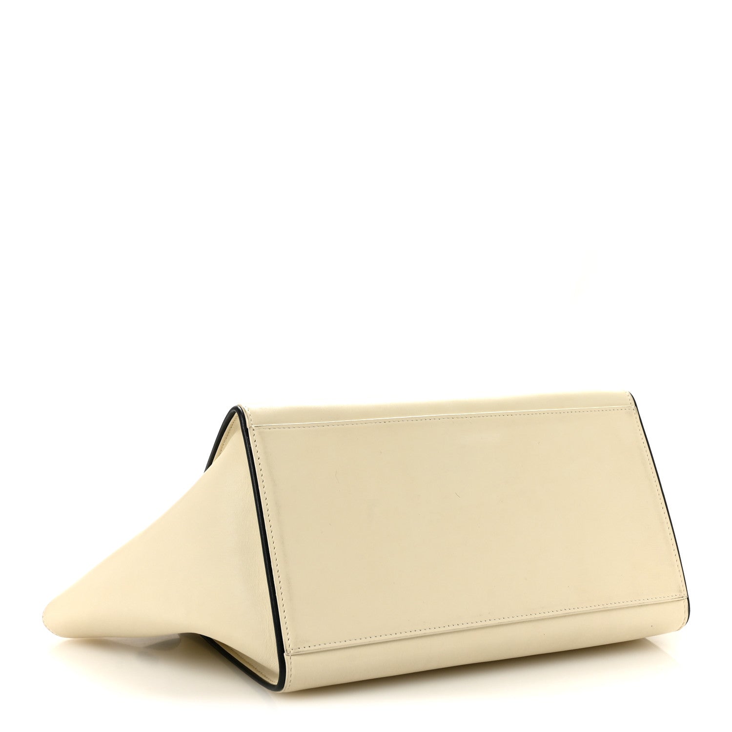 Smooth Calfskin Small Trapeze White Black