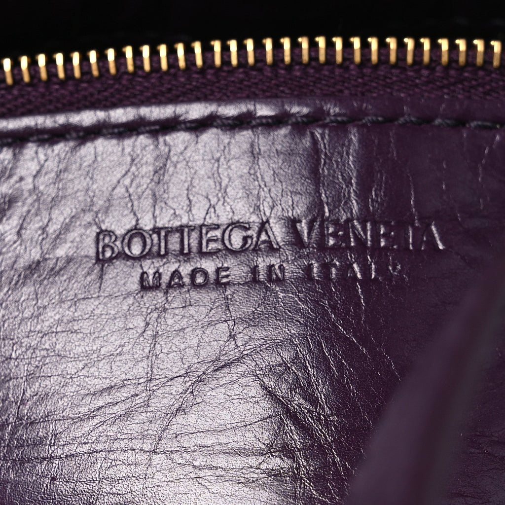 Calfskin Intreccio Plisse Cassette Crossbody Bag Dark Mystic
