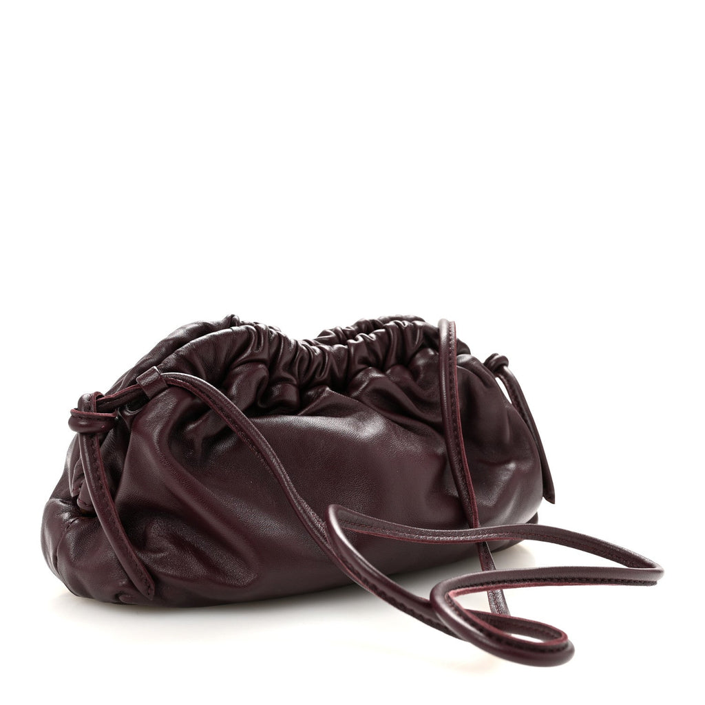 Lambskin Mini Cloud Clutch Plum