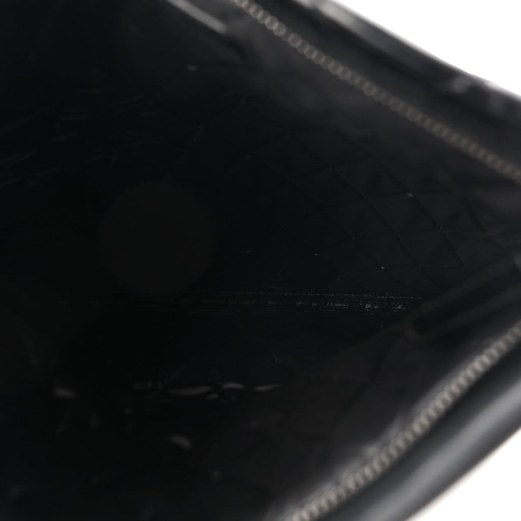 Patent Calfskin Quilted Beauty CC Clutch Black
