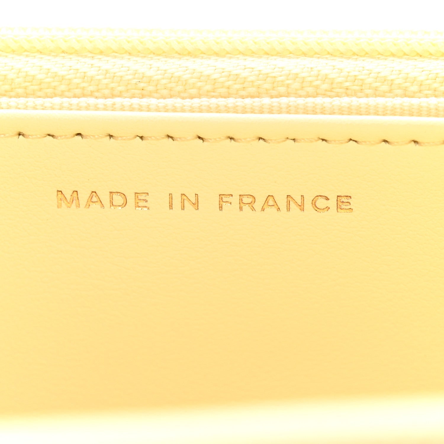 Caviar Quilted CC Turn Lock Wallet On Chain WOC Light Yellow