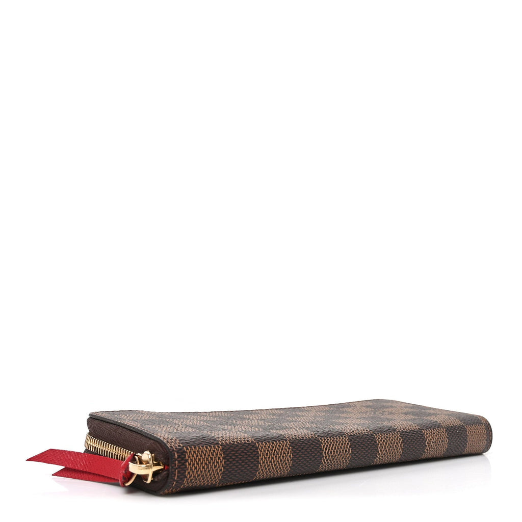 Damier Ebene Clemence Wallet Cherry