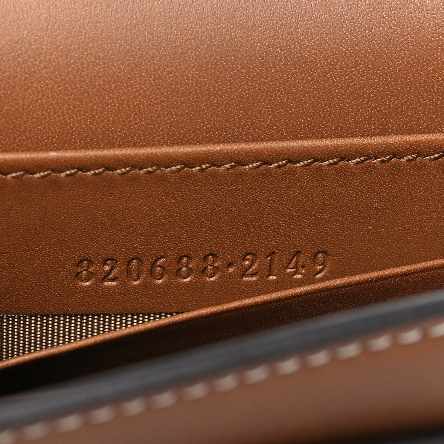 GG Emblem Monogram Wallet With Strap Beige Brown