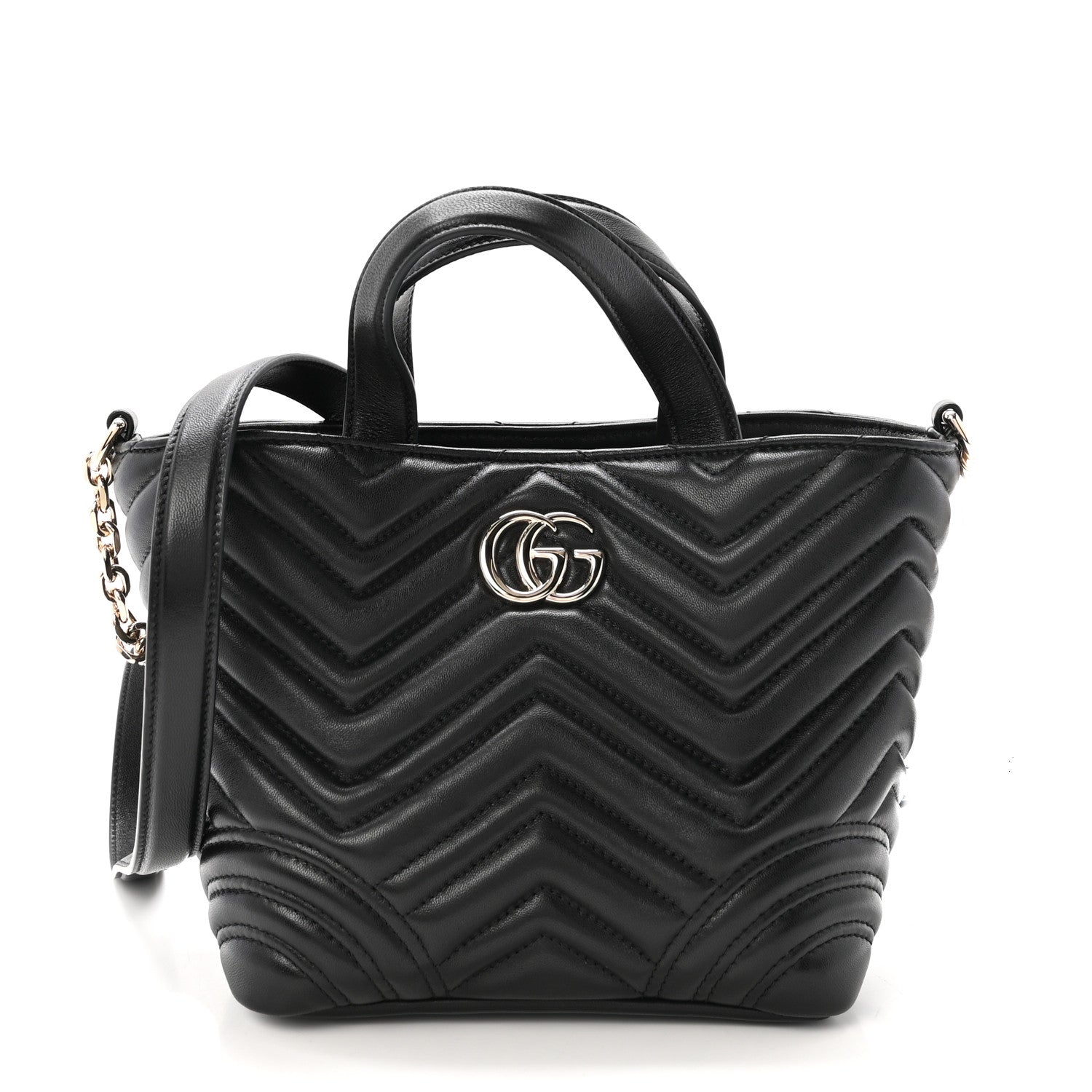 Lambskin Matelasse Small GG Marmont Betty Tote Bag Black