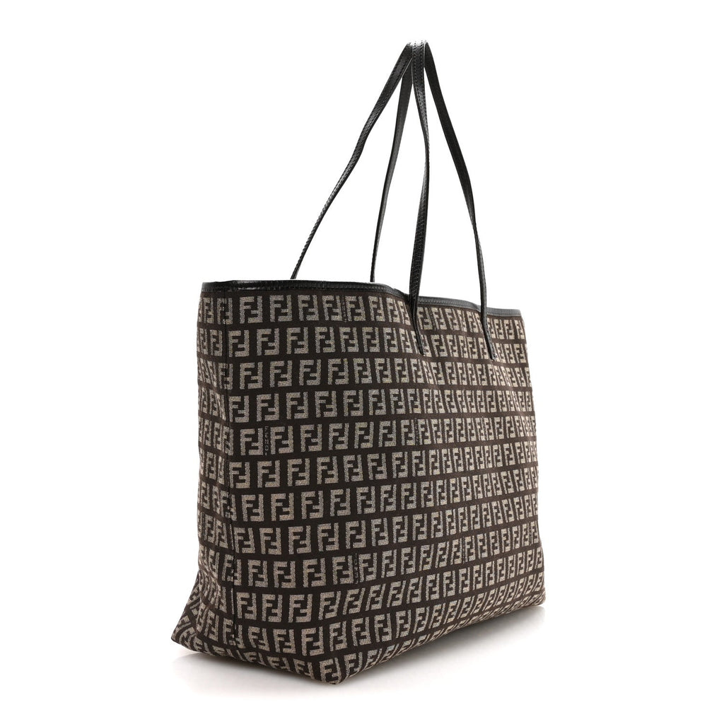 Zucchino Vitello Roll Tote  Testa di Moro Beige