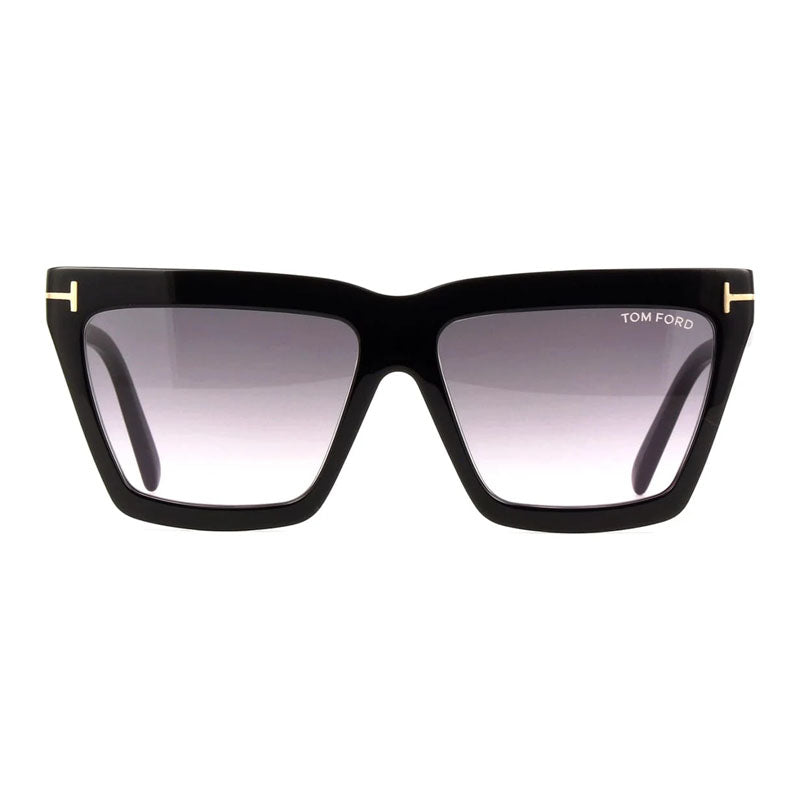 Tom Ford Sunglasses Geometric Full Rim, Dark Brown Frame and Mauve Lens FT111050Z