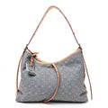 Monogram Denim CarryAll MM Washed Grey