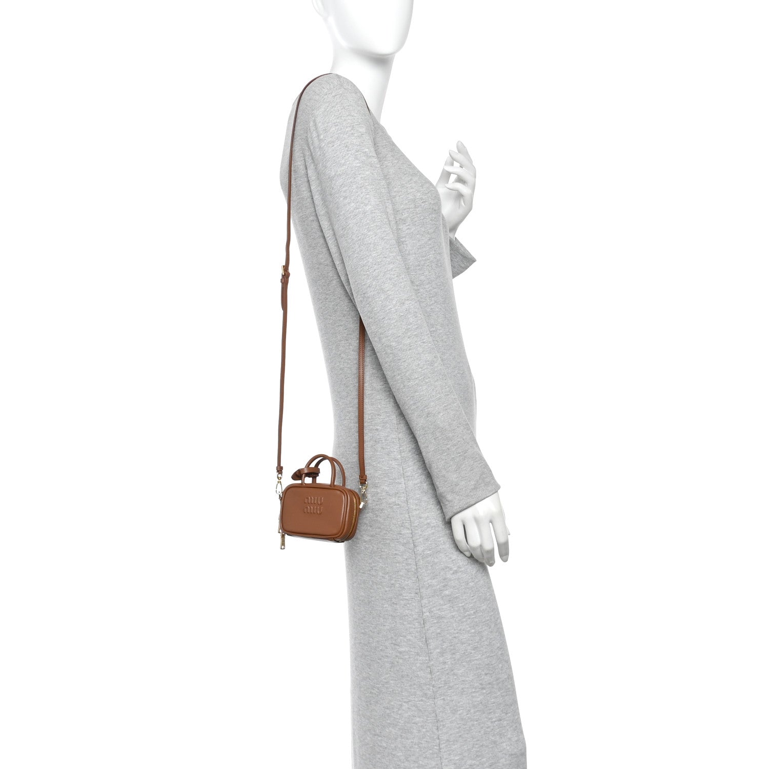 Calfskin Beau Micro Bag Cognac