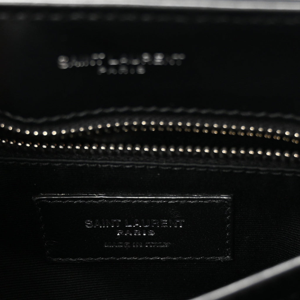 Calfskin Y Quilted Monogram Toy Loulou Crossbody Bag Black