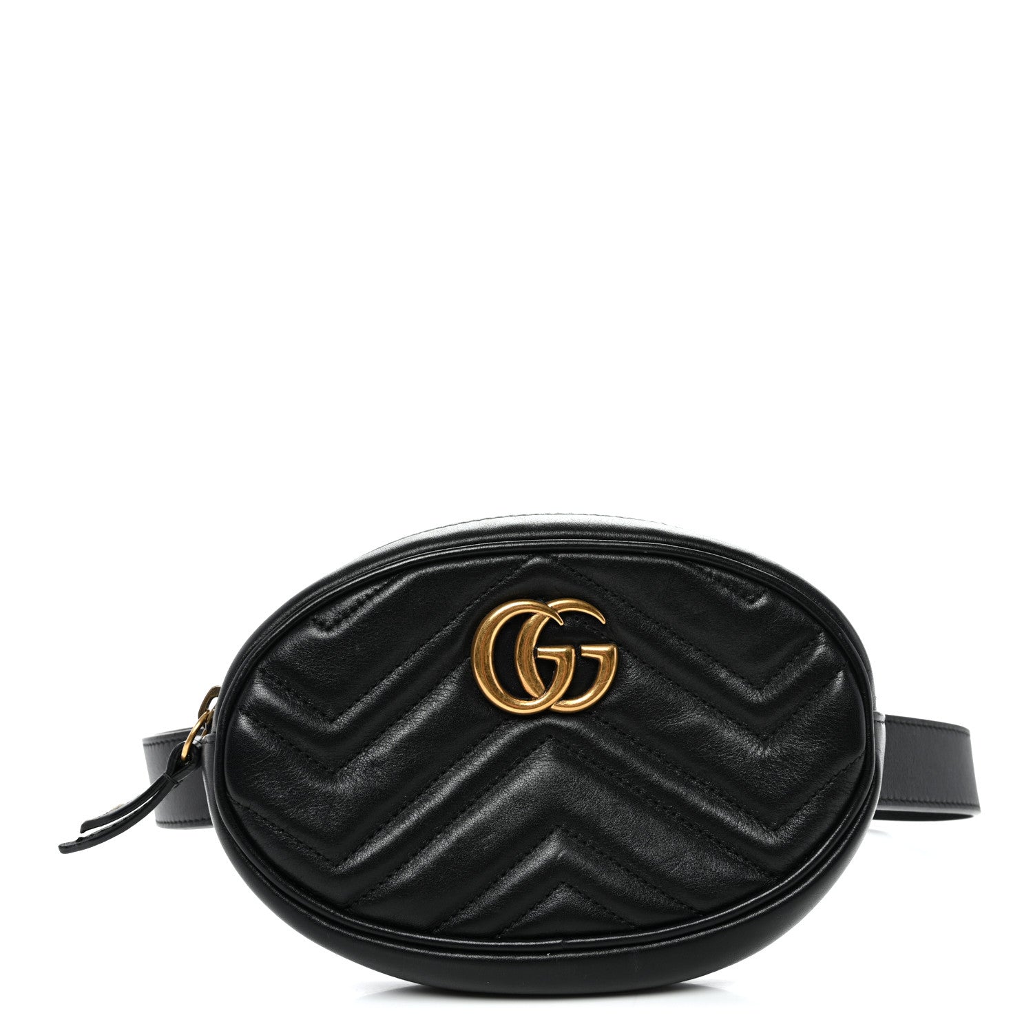 Calfskin Matelasse GG Marmont Belt Bag 75 30 Black
