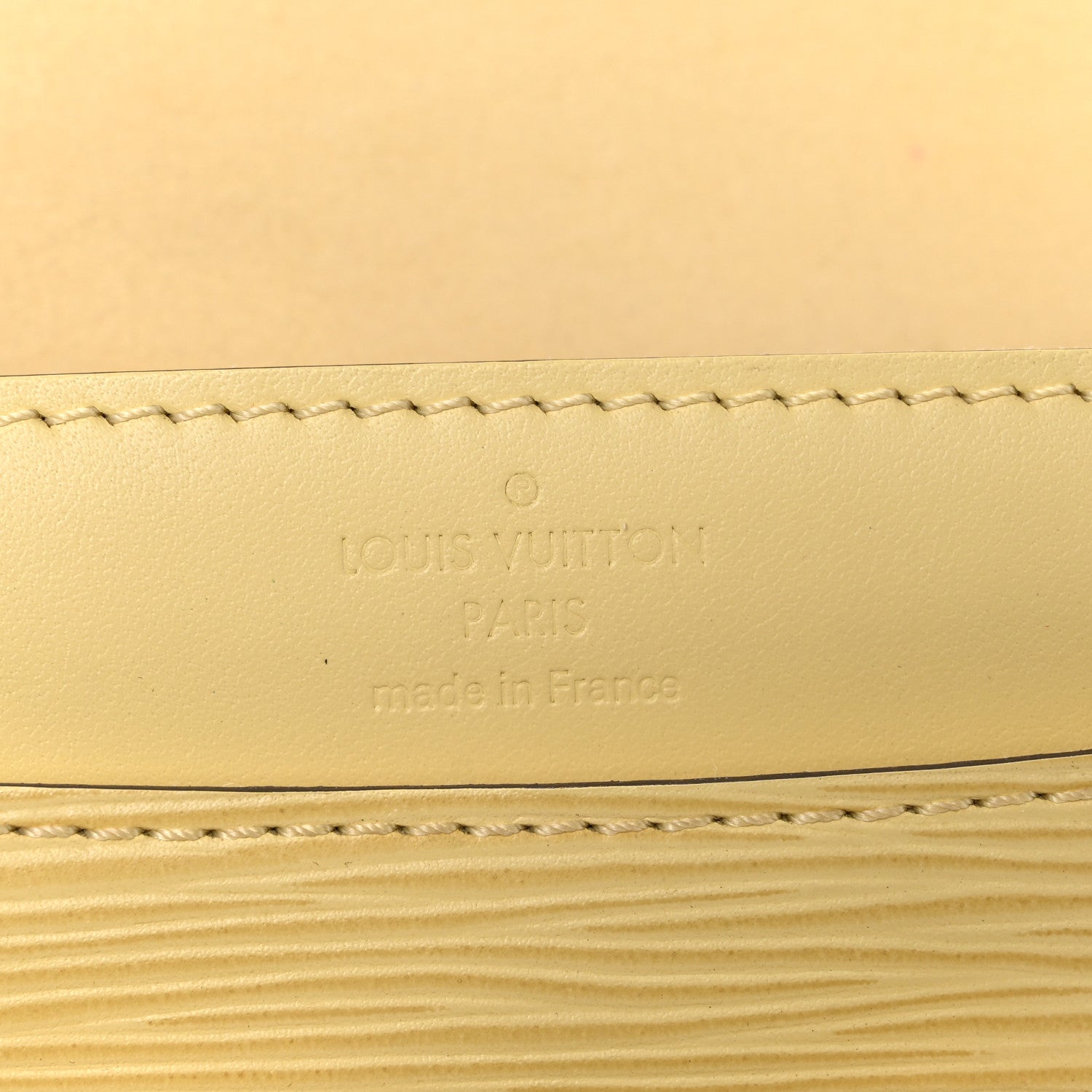 Epi Louise Strap PM Jaune Pale