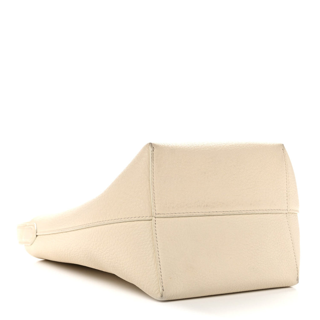 Grained Calfskin Small N/S Park Tote Ivory