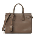 Grained Calfskin Baby Sac De Jour Souple Taupe