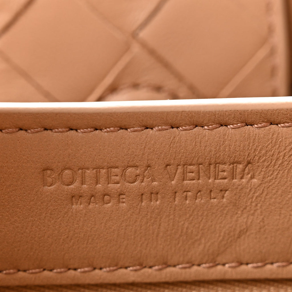 Nappa Intrecciato Small Andiamo Shoulder Bag Biscuit