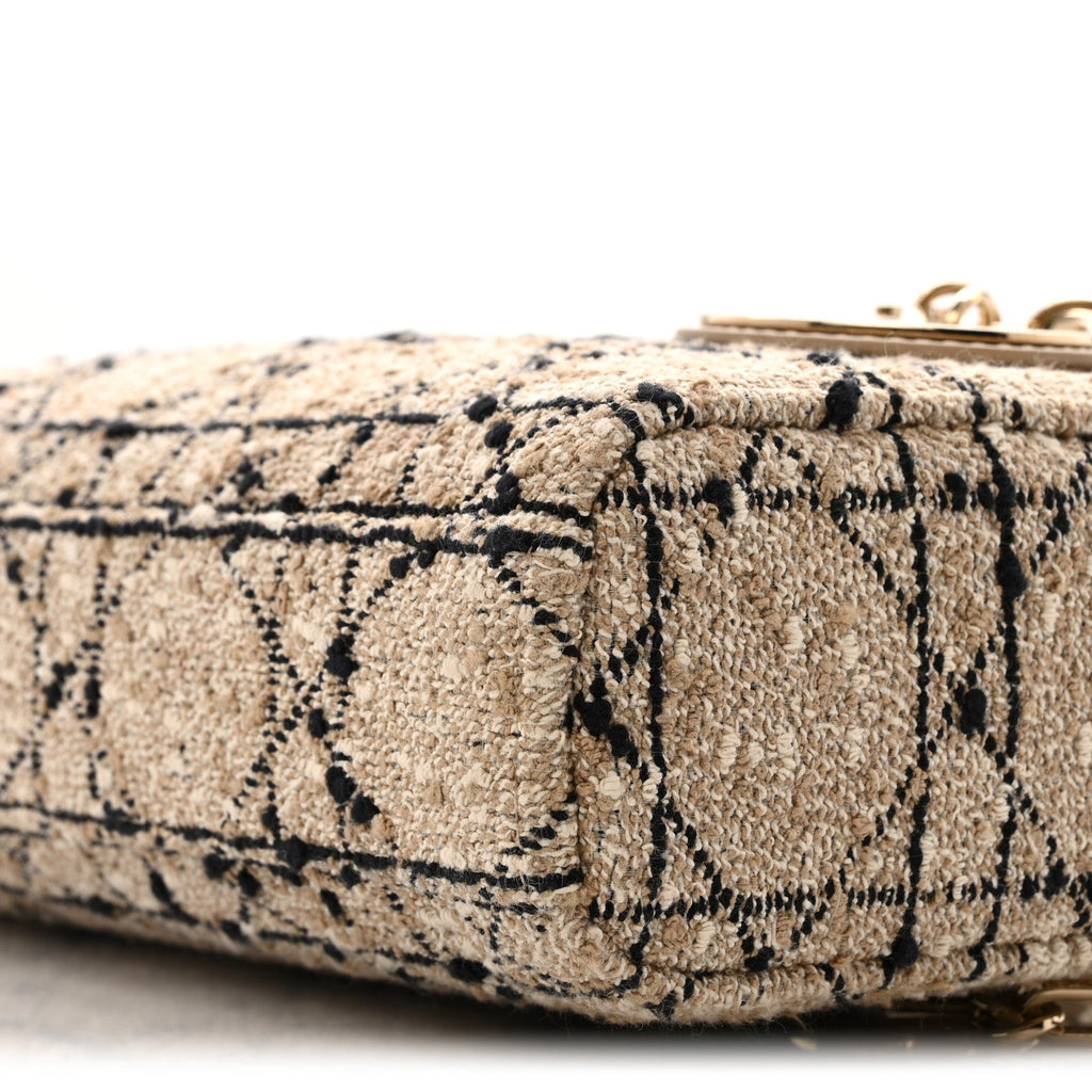 Tweed Cannage Medium Lady D-Joy Natural Black